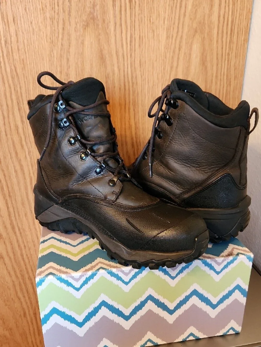 Wolverine Brown  Lace-Up Waterproof Work Boots